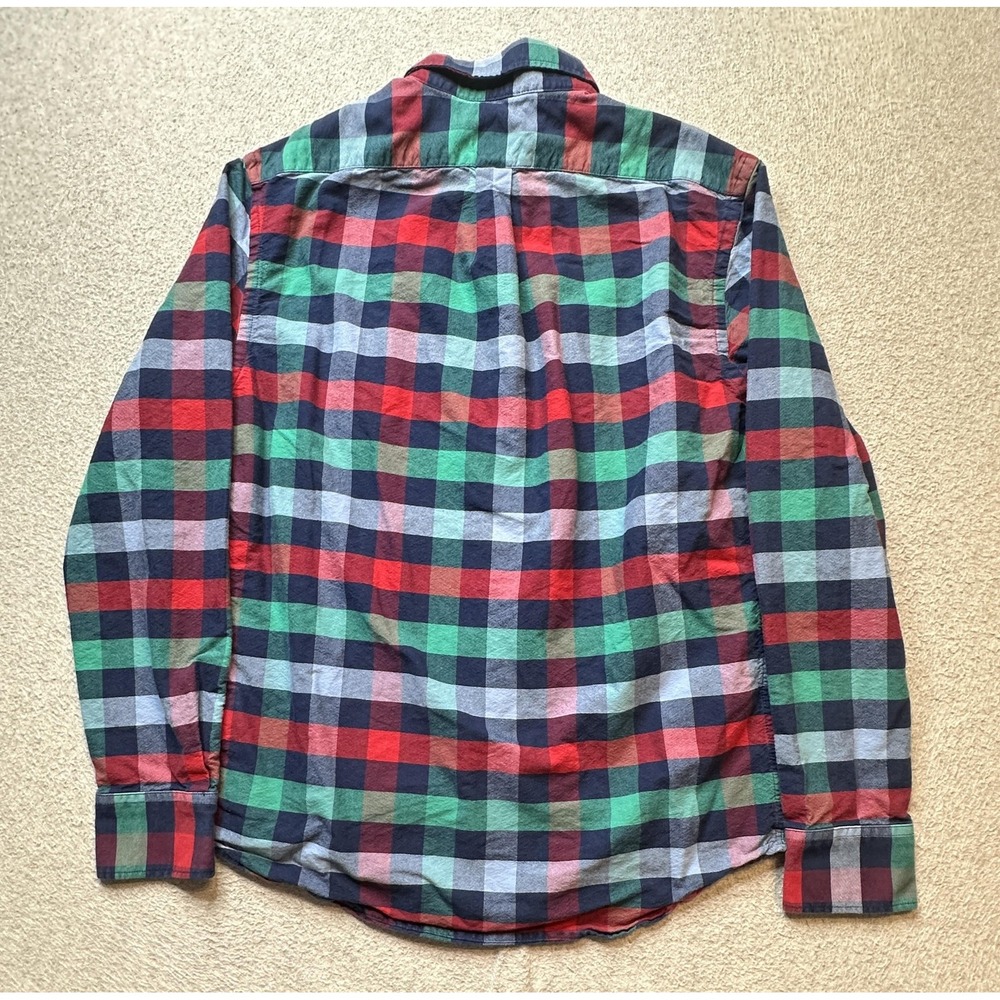 Old Navy Shirt Mens Medium Long Sleeve Plaid Slim Fit Oxford Button Down - Picture 9 of 14
